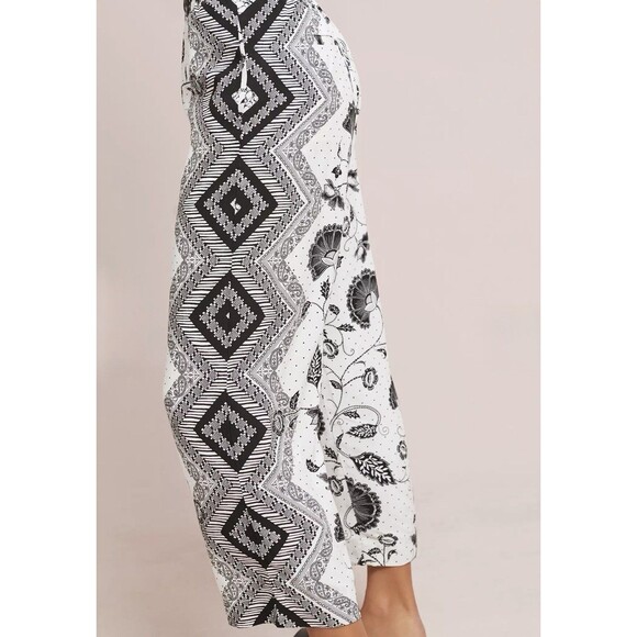 Anthropologie Ett:twa Wide Leg Black and White Cropped Trouser Pants Size Medium - Picture 3 of 8